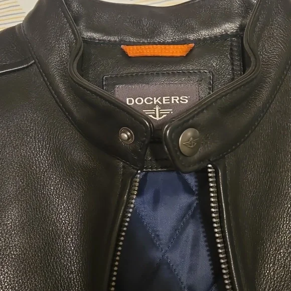 Dockers mens heavy leather jacket, 100% genuine leather, - Picture 2 of 7